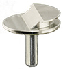 Low profile SEM pin stub Ø12.7 diameter with 38° for FEI FIB, aluminium